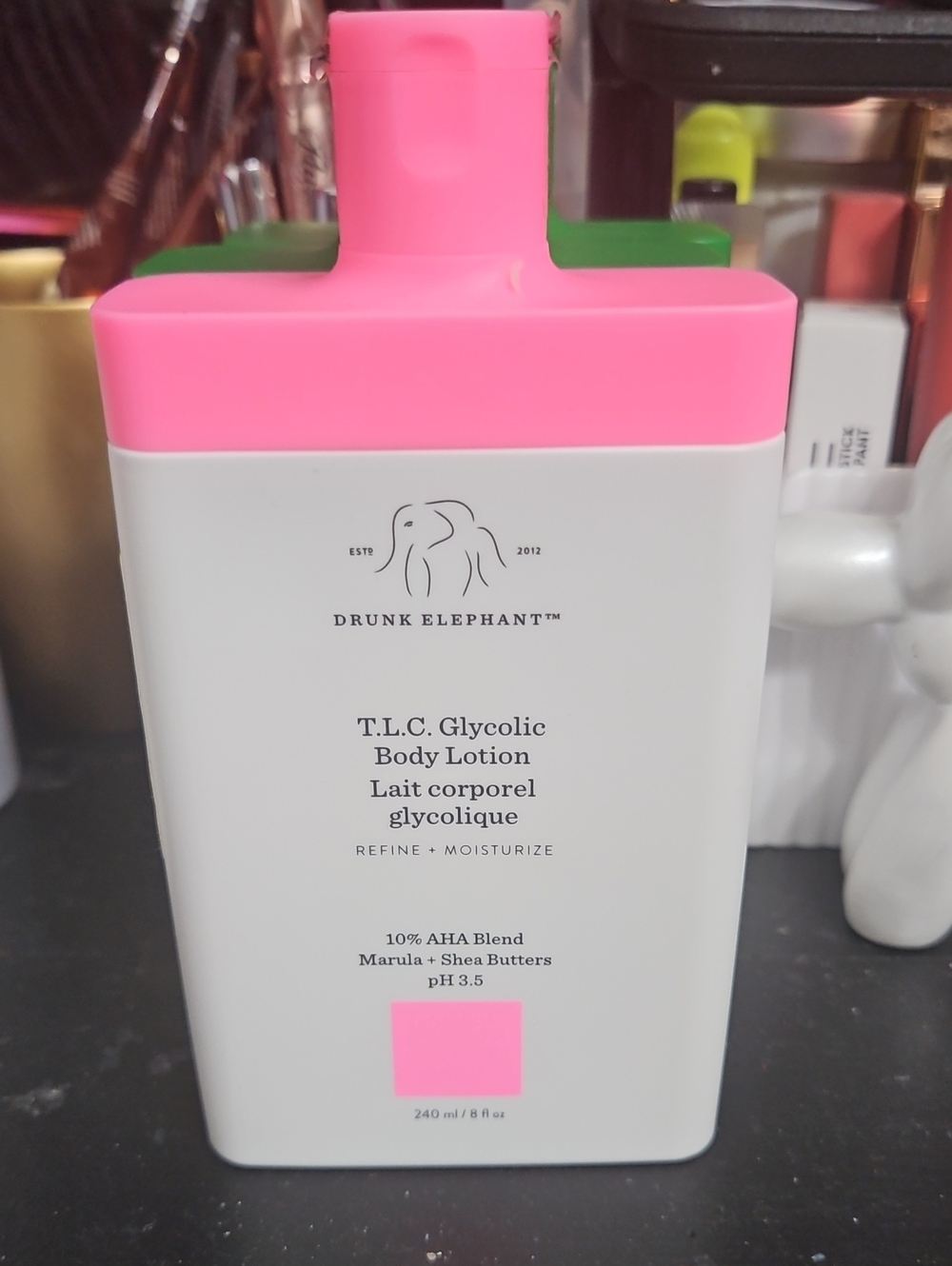 Drunk Elephant T.L.C. Glycolic Body Lotion — White & Pink